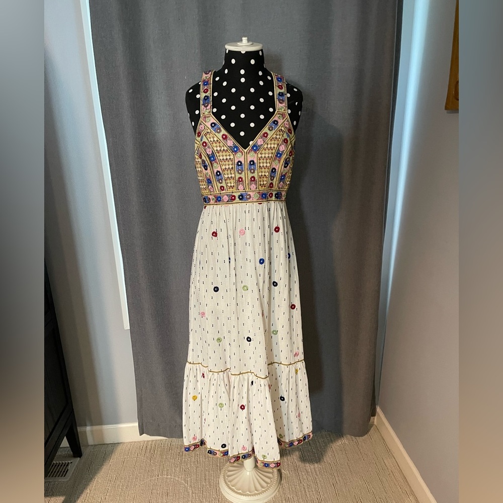 Anthropologie Payal Pratap Norah Dress Embroidered Fit And Flare |Size: 6